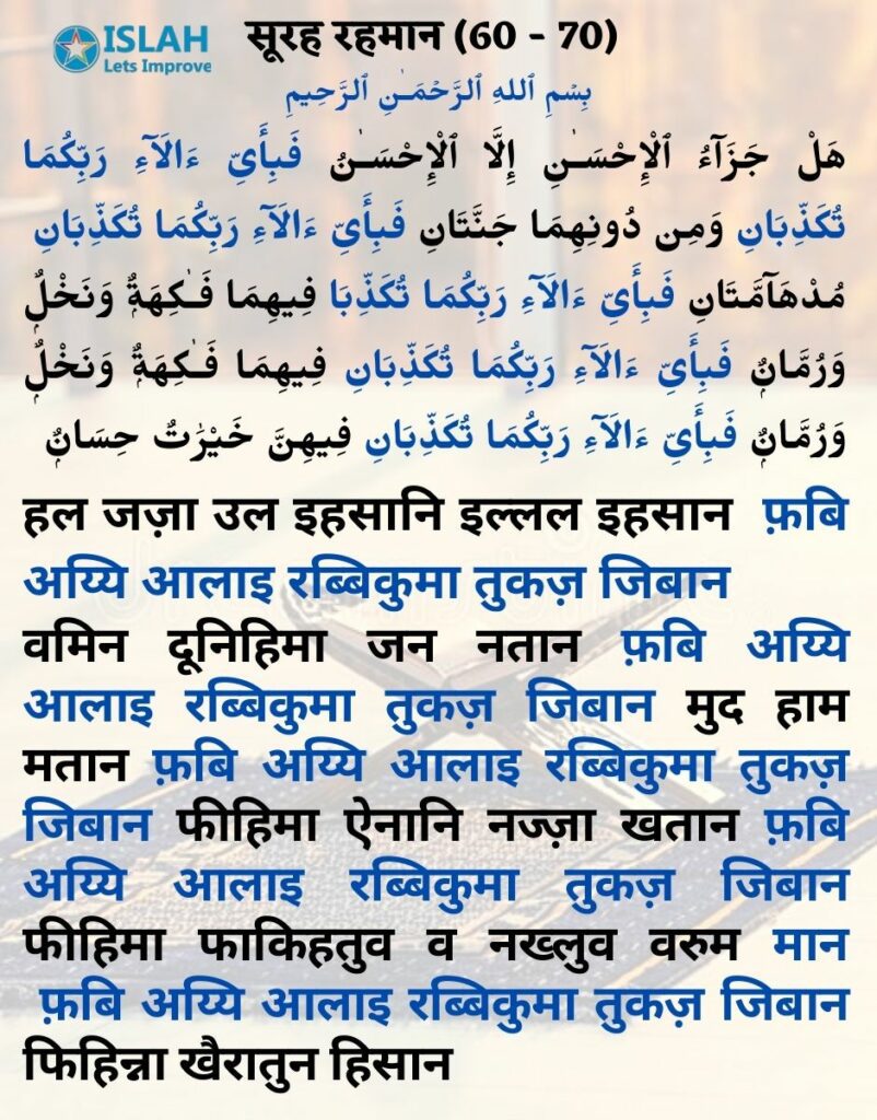 surah rahman in hindi  surah rahman in arabic  surah rahman in hindi image